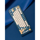 Iqunix ZX75 Sky Encounter Wireless Mechanical Keyboard, gaming toetsenbord Blauw/wit, US lay-out, IQUNIX Silent Rose, RGB leds, 75%, Hot-swappable, Double-shot PBT, 2.4GHz | Bluetooth 5.1 | USB-C