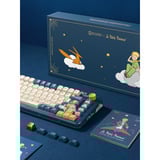 Iqunix ZX75 Sky Encounter Wireless Mechanical Keyboard, gaming toetsenbord Blauw/wit, US lay-out, IQUNIX Silent Rose, RGB leds, 75%, Hot-swappable, Double-shot PBT, 2.4GHz | Bluetooth 5.1 | USB-C