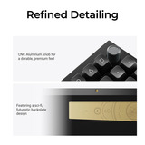 Keychron Q5 Ultra-M3 8K Wireless Custom Mechanical Keyboard Wit, US lay-out (QWERTY), Keychron Silk POM Brown, 96%, 96%, RGB, Hot swap, 8K, 2.4 GHz / Bluetooth 5.2 / USB-C