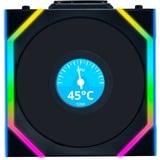 Lian Li UNI FAN SL120 LCD Wireless Reverse Blade case fan Zwart, 4-pin PWM fan-connector