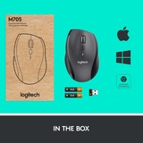 Logitech M705 Wireless Marathon Mouse Antraciet, 1000 Dpi