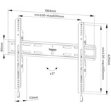 Neomounts Select WL30S-850BL16 vlakke wandsteun bevestiging Zwart