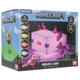 Paladone Minecraft: Axolotl Light verlichting 5 verschillende kleuren licht, werkt op 3 AA batterijen
