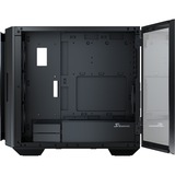 Seasonic SYNCRO Q704 + DGC-750 Tower-behuizing Zwart | 2x USB-A 3.2 (5 Gbit/s) | USB-C 3.2 (5 Gbit/s) | 2x Audio | Window-kit