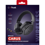 Trust GXT 493 Carus Draadloze headset over-ear gaming headset Zwart, 2.4GHz, Bluetooth, Audio (3.5mm)