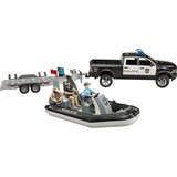 bruder RAM 2500 politietruck met boot + trailer Modelvoertuig 02507, Incl. 2 figuren