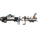 bruder RAM 2500 politietruck met boot + trailer en 2 figuren Modelvoertuig 02507