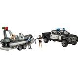 bruder RAM 2500 politietruck met boot + trailer en 2 figuren Modelvoertuig 02507