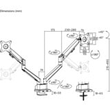 goobay Dual monitorarm Zwart, 17 - 32 inch