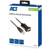 ACT Connectivity USB naar Serieel Converter (Basic Version) adapter Zwart