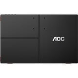 AOC 16G3 16" gaming monitor Zwart/rood, 1x HDMI, 1x Micro-HDMI, 1x USB-C 3.2 (5 Gbit/s), 144 Hz