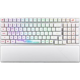 ASUS ROG Strix Scope II 96 RX Wireless RGB mechanisch gaming toetsenbord Wit, US lay-out (QWERTY), ROG RX Red, 96%, RGB leds, Hot-swappable, PBT Double-shot, Bluetooth | 2.4GHz | USB 2.0