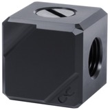 Alphacool Eiszapfen connection terminal 4-way G1/4 IG verbinding Zwart