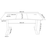 Arozzi Arena Gaming Desk - Dark Grey Zwart/donkergrijs