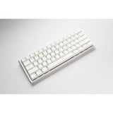 Ducky One 3 Classic Pure White Mini RGB mechanisch toetsenbord Wit, US lay-out (QWERTY), Cherry MX Red, 60%, RGB led, Double-shot PBT, Hot-swappable, QUACK Mechanics