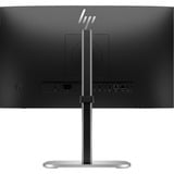 HP 524pm 23.8" monitor Zwart/zilver, HDMI, DisplayPort, USB-C, Audio, Webcam