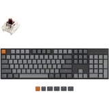 Keychron K10-A3, toetsenbord Zwart/grijs, US lay-out, Gateron Brown, white leds, ABS, Bluetooth 5.1