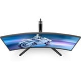 Philips Evnia 34M2C6500/00 34" Curved UltraWide gaming monitor Donkergrijs, 2x HDMI, DisplayPort, 2x USB-A, USB-B, 175 Hz