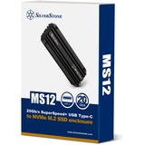 SilverStone SST-MS12 externe behuizing Zwart