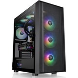 Thermaltake Divider H570 TG ARGB midi tower behuizing Zwart | 2x USB-A | Window