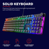 Trust GXT 866 Torix Hoogwaardig mechanisch gaming-toetsenbord, gaming toetsenbord Zwart, US lay-out, Huano Red, RGB