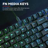 Trust GXT 866 Torix Hoogwaardig mechanisch gaming-toetsenbord, gaming toetsenbord Zwart, US lay-out, Huano Red, RGB