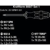 Wera Kraftform 900/7 Set 1 schroevendraaierset Zwart/geel, 7-delig