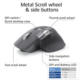 ACT Connectivity Draadloze multi-connect muis Zwart, 800 - 4800 DPI, 2.4 GHz / Bluetooth