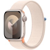 Apple Watch Series 9 smartwatch Sterrenlicht, Aluminium, 41 mm, Geweven sportbandje