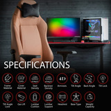 Arozzi Primo - Full Premium Leather - Brown gamestoel Bruin