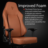 Arozzi Primo - Full Premium Leather - Brown gamestoel Bruin