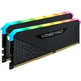 Corsair 32 GB DDR4-3600 Kit werkgeheugen Zwart, CMG32GX4M2D3600C18, Vengeance RGB RS, XMP 2.0