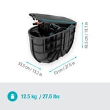GARDENA Undercover slangenbox RollUp M, 20 meter slanghaspel Zwart/turquoise