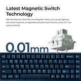 Keychron Q16 HE 8K Magnetic Switch Keyboard Blauw, US lay-out (QWERTY), Keychron Ultra-Fast Lime, 65%, RGB, Hot swap, 8K