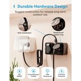 MEROSS Smart Wi-Fi Indoor/Outdoor Plug stekkerdoos Zwart, Wi-Fi, 2.4 GHz, 1T1R