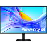 SAMSUNG ViewFinity S8 S80UD UHD 37" 4K UHD monitor Zwart, 1x HDMI, 1x DisplayPort, USB-A, USB-B, USB-C, LAN