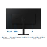 Samsung ViewFinity S8 S80UD UHD 37" 4K monitor Zwart, 1x DisplayPort, 1x HDMI, 1x USB-C, 2x USB-A, 1x RJ-45