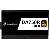 SilverStone DA750R-GM Gold, 750W voeding  Zwart, 4x PCIe, 1x 12VHPWR