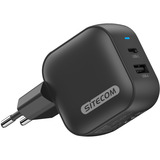 Sitecom 48W GaN Power Delivery wandoplader Zwart