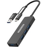 Sitecom USB-C Hub 4 poort usb-hub Zwart