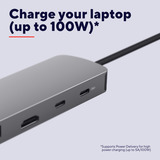 Trust Dalyx 8-in-1-USB-C Adapter usb-hub Grijs, HDMI en Ethernet | 2x USB-A | 2x USB-C