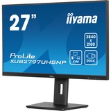 iiyama ProLite XUB2797UHSNP-B1 27" 4K Ultra HD monitor Zwart, 1x DisplayPort, 1x HDMI, 2x USB-C, 3x USB-A, 1x RJ-45