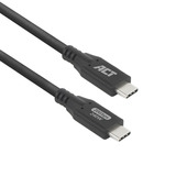 ACT Connectivity USB4 20Gbps 240W USB Type-C kabel, 0,5 meter Zwart