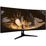 Arozzi Nova Curved 34" UltraWide gaming monitor Zwart, 165 Hz, 2x DisplayPort, 2x HDMI, Audio, Adaptive Sync