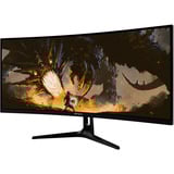 Arozzi Nova Curved 34" UltraWide gaming monitor Zwart, 165 Hz, 2x DisplayPort, 2x HDMI, Audio, Adaptive Sync