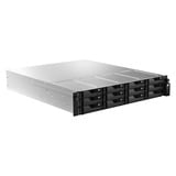 Asustor Lockerstor 12R Pro Gen2 (AS7212RDX) nas Zwart/metaal, 2x 1G LAN, 2x 10G LAN, 4x USB 3.2 Gen 1