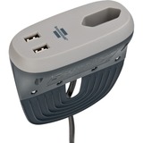 Brennenstuhl Estilo stekkerdoos voor bank met USB-oplaadfunctie stekkerdoos Grijs/antraciet, 1x euroaansluiting en 2x USB-lader
