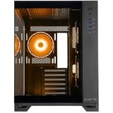 Chieftec Visio midi tower behuizing Zwart | 2x USB-A | 1x USB-C | RGB | Tempered Glass