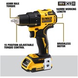 DEWALT Accuschroefboormachine DCD708D2T 18V schroeftol Geel/zwart, TSTAK Box, 2 Li-ion accu's  (2,0 Ah) inbegrepen