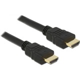 DeLOCK High Speed HDMI met Ethernet - HDMI A male > HDMI A male kabel Zwart, 0,25 meter, 4K